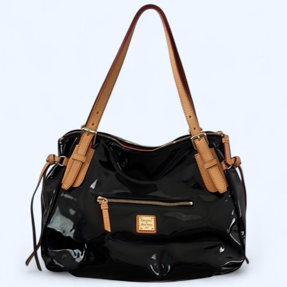 Dooney & Bourke Black and Tan Shoulder Bag